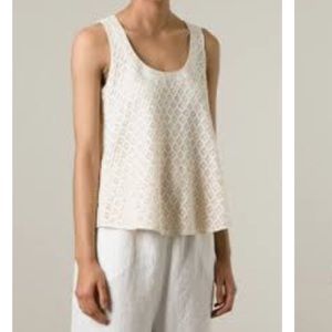 NWT beautiful See by Chloe macrame cream top